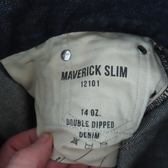 Buck Mason Jeans 30x34 Mens Maverick Slim 14 oz Double Dipped Denim (32x32) - Picture 6 of 7